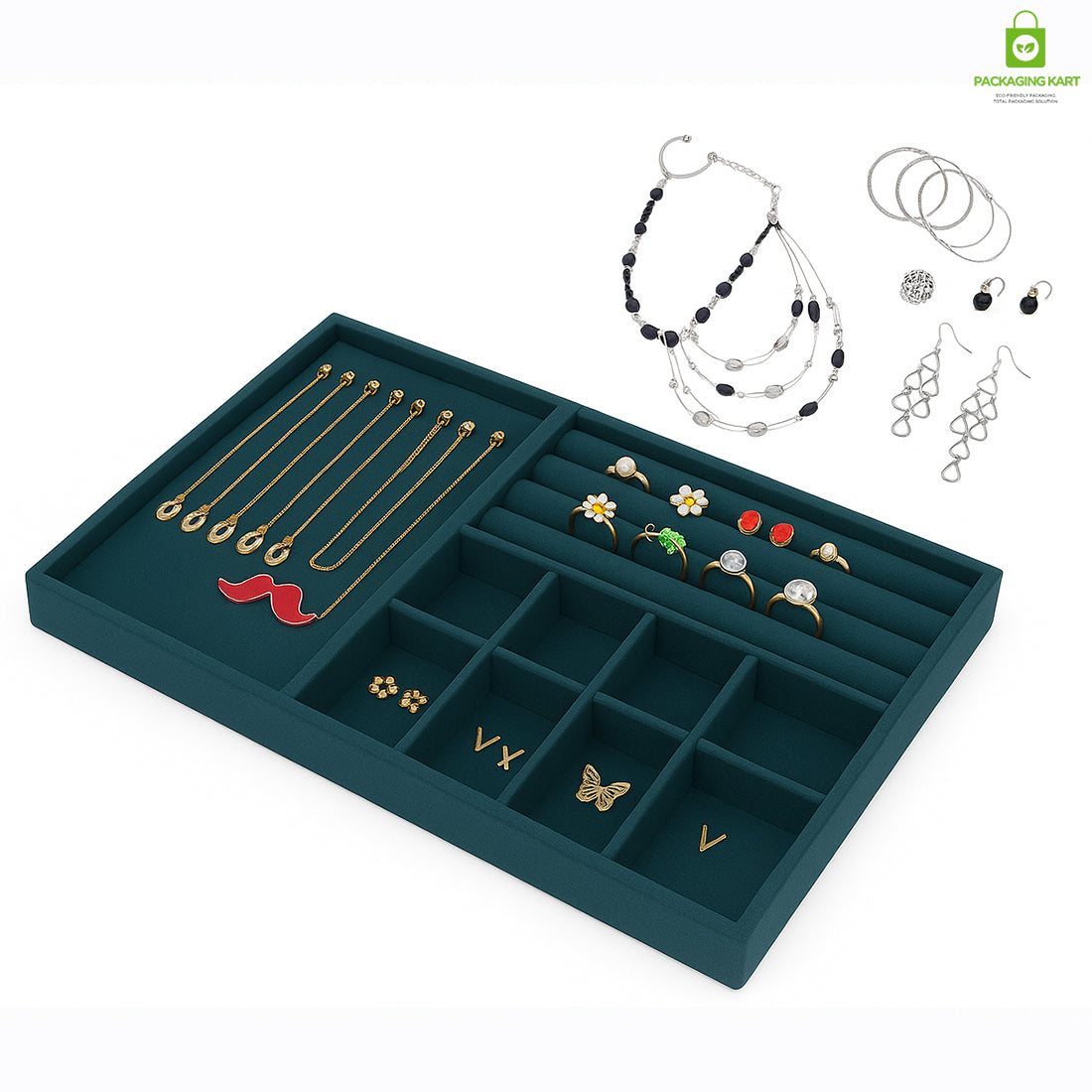 Luxury Green Velvet Box for Bracelet, Kada & Watch – Premium Jewellery Packaging