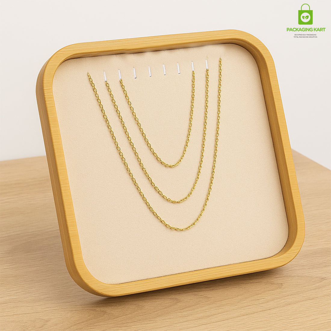 Cream Color Jewellery Tray for Chains, Pendants & Necklaces