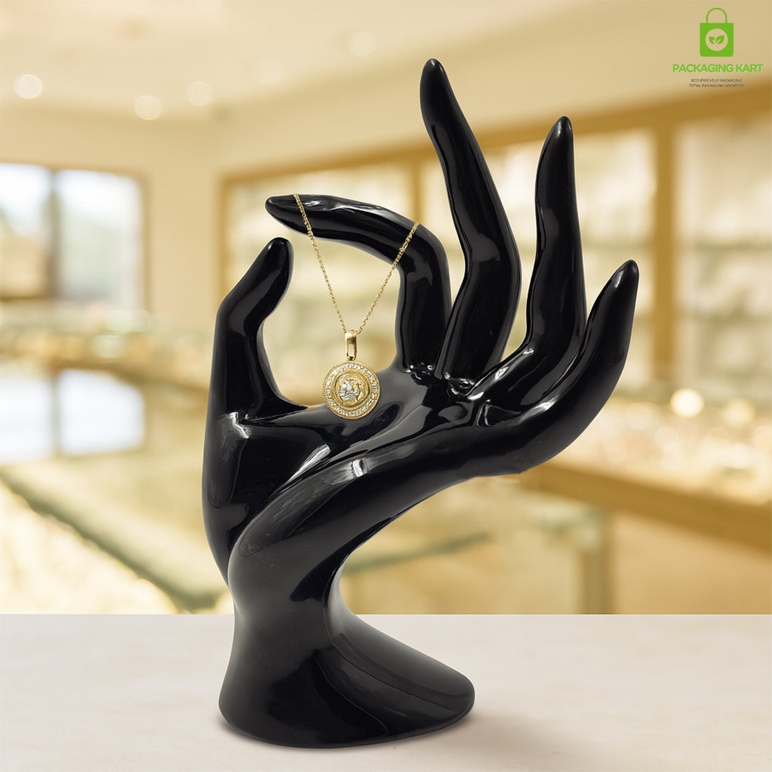 Mannequin OK Hand Finger Jewellery Glove Ring Bracelet Display Stand Holder Mannequin (Black