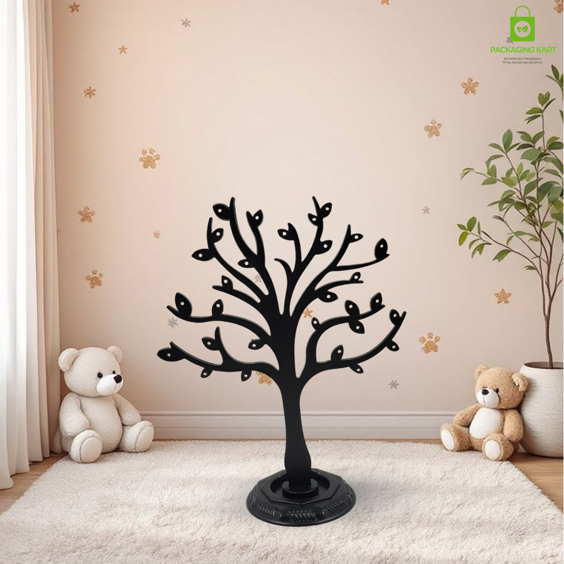 Tree Style Plastic Earring Display Stand for Shop
