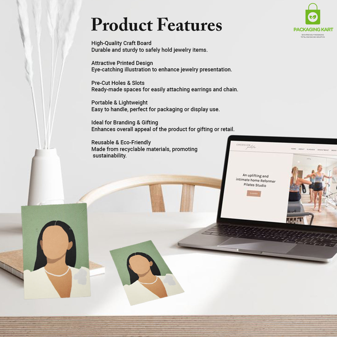 Chain Pendant and Mangalsutra Holder Card for Packaging
