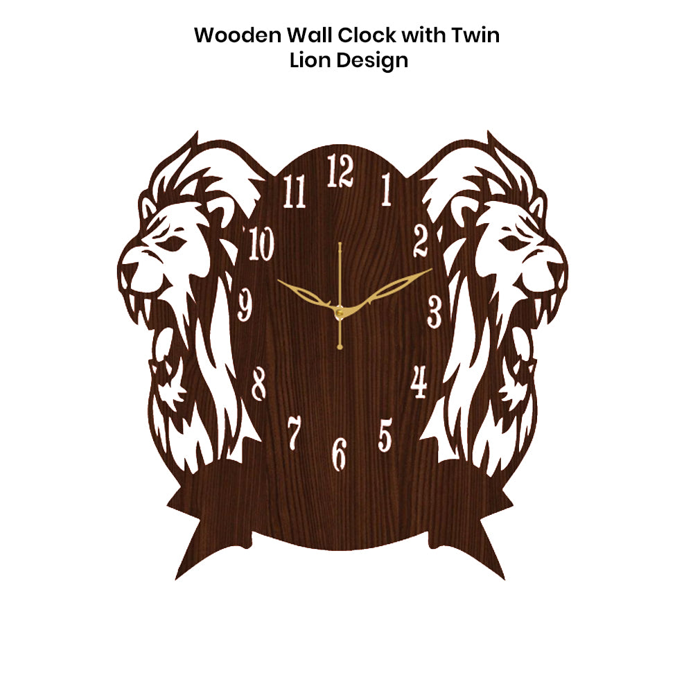 Handcrafted Wooden Analog Wall Clock – Natural Finish