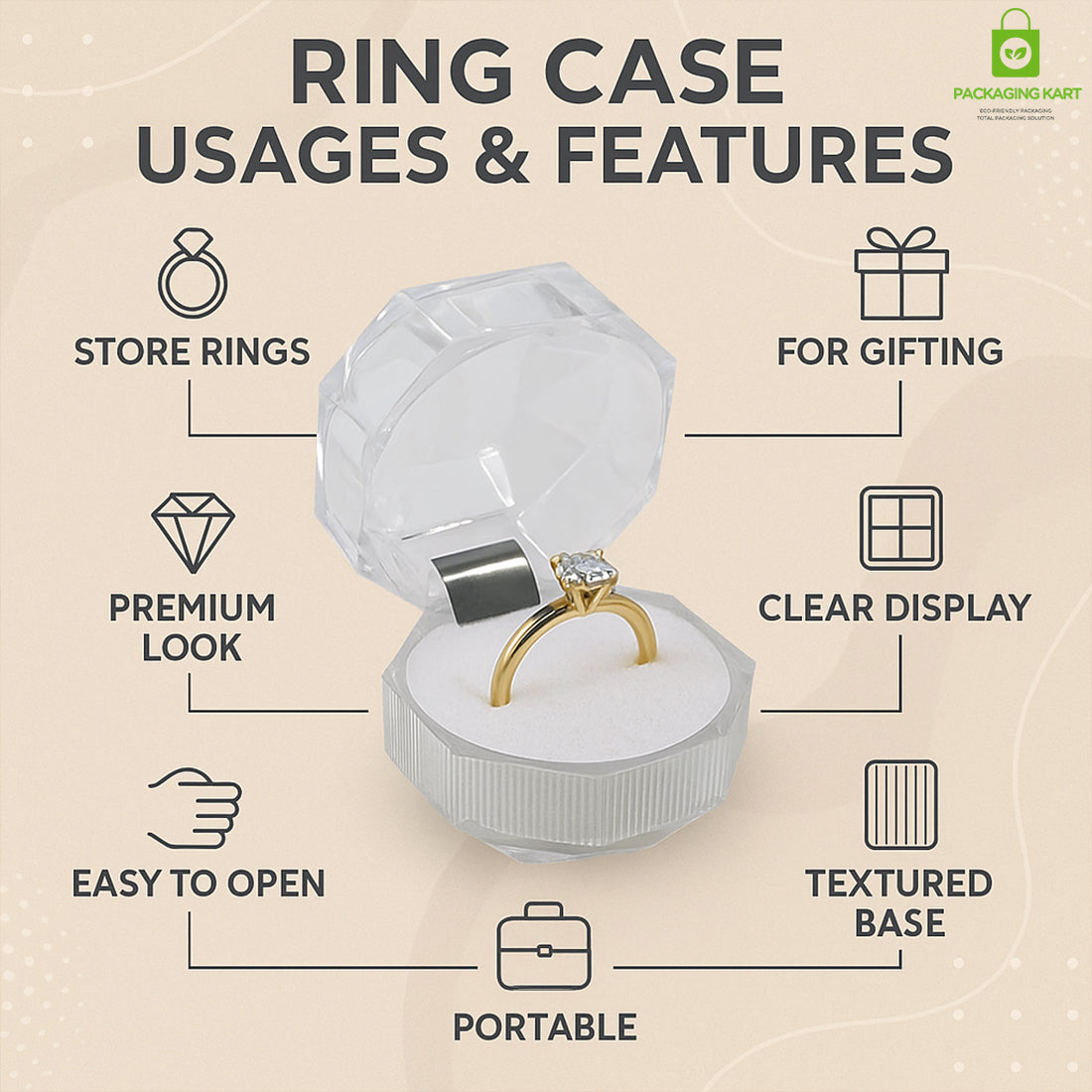 Premium Ring Display Box – Perfect for Weddings & Proposals"