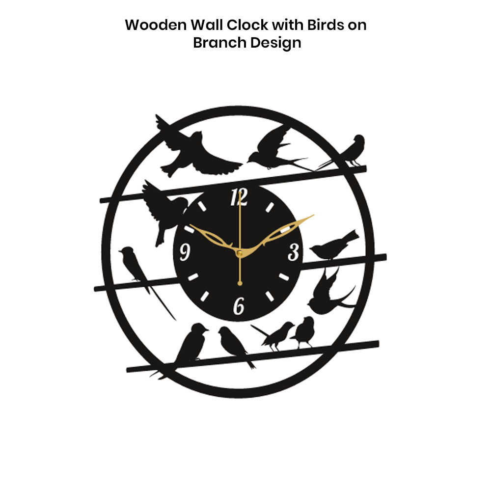 Rustic Wooden Analog Wall Clock for Farmhouse Decor