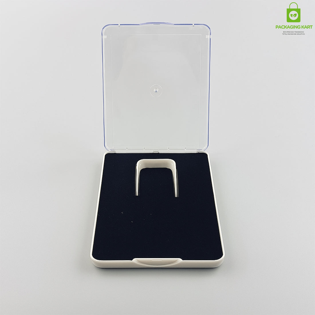 Premium Blue Velvet Plastic Box – Necklace & Earrings Jewellery Organizer