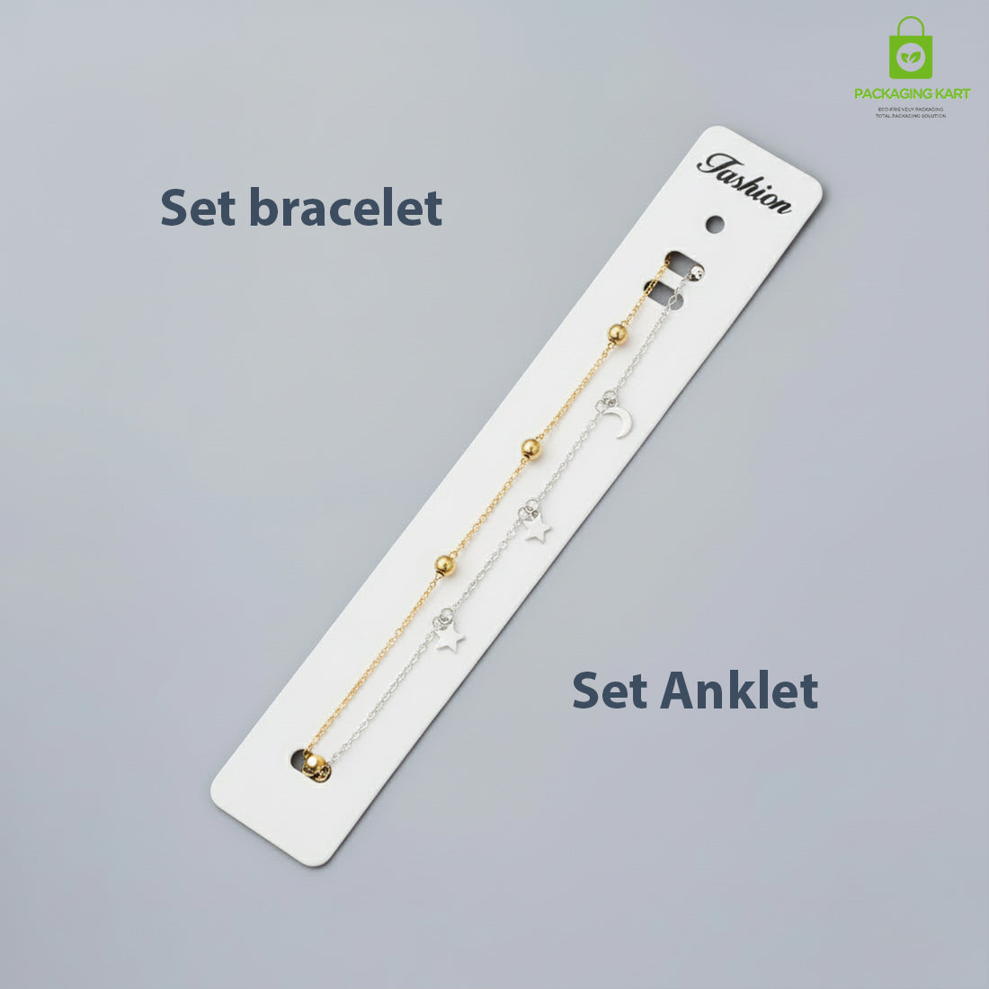 Anklet Bracelet Card for Jewelry Storage and Display