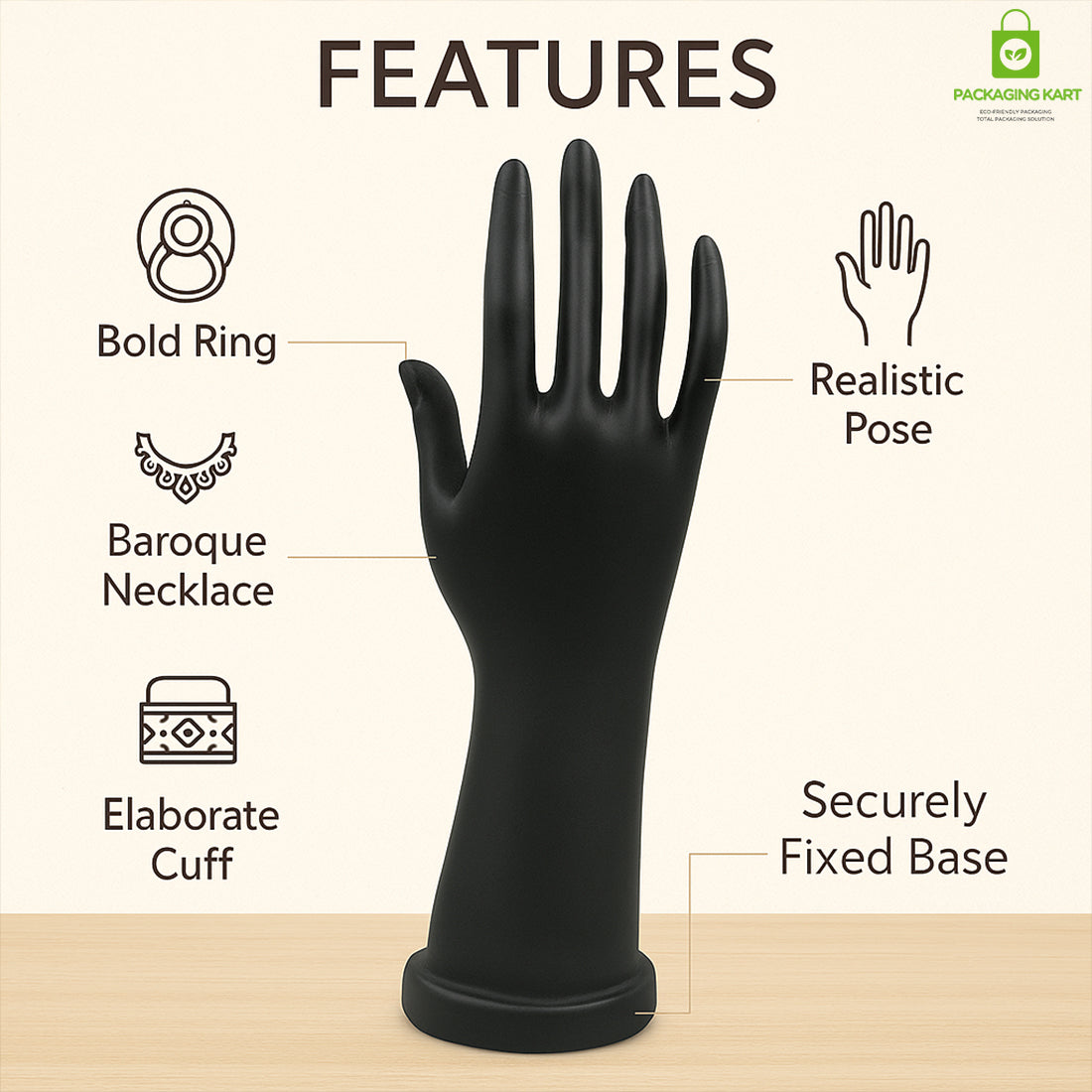 Mannequin Hand for Jewellery Chain Ring Bracelet Display