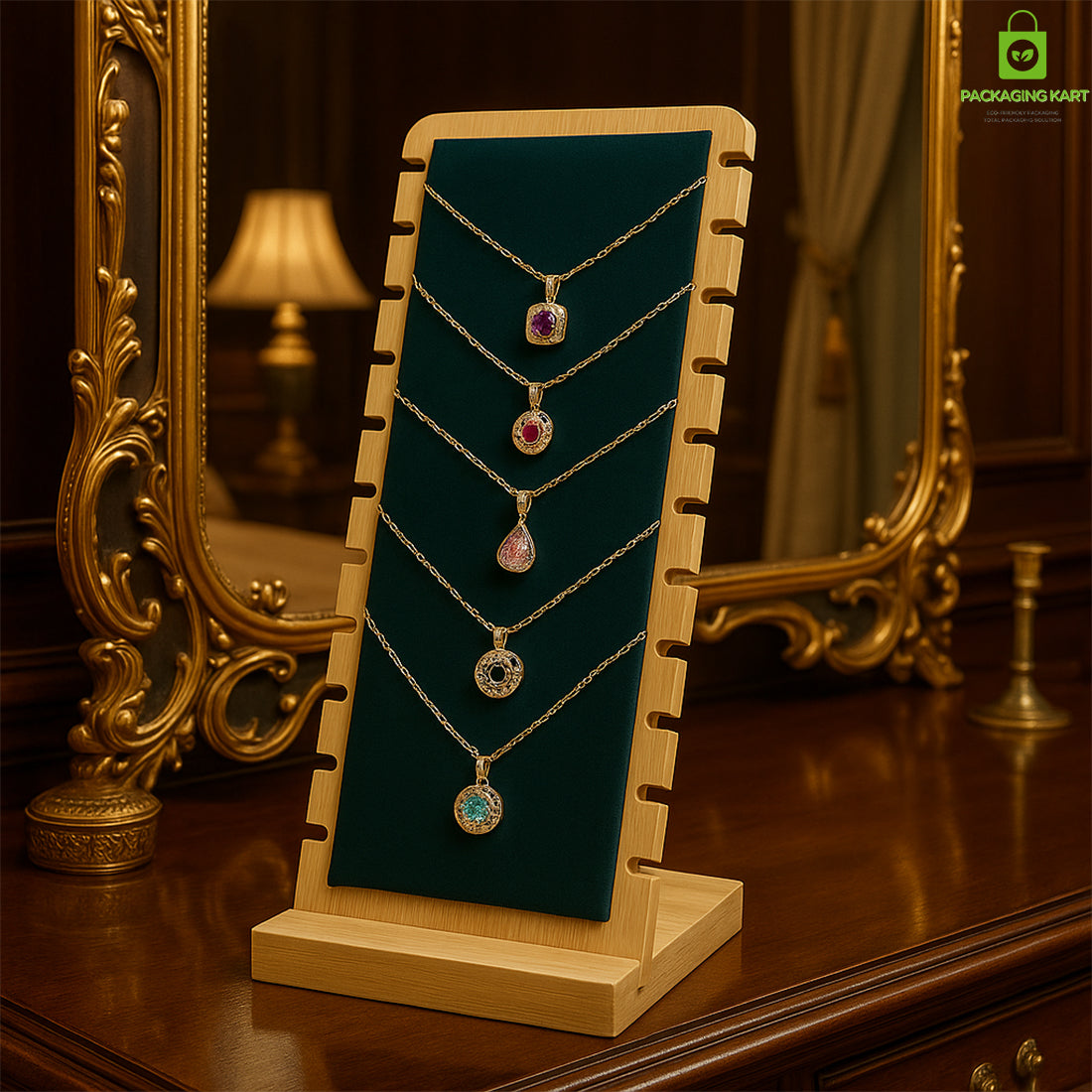 Green Colour Fancy Chain Pendant Jewellery Stand – Elegant Display Organizer