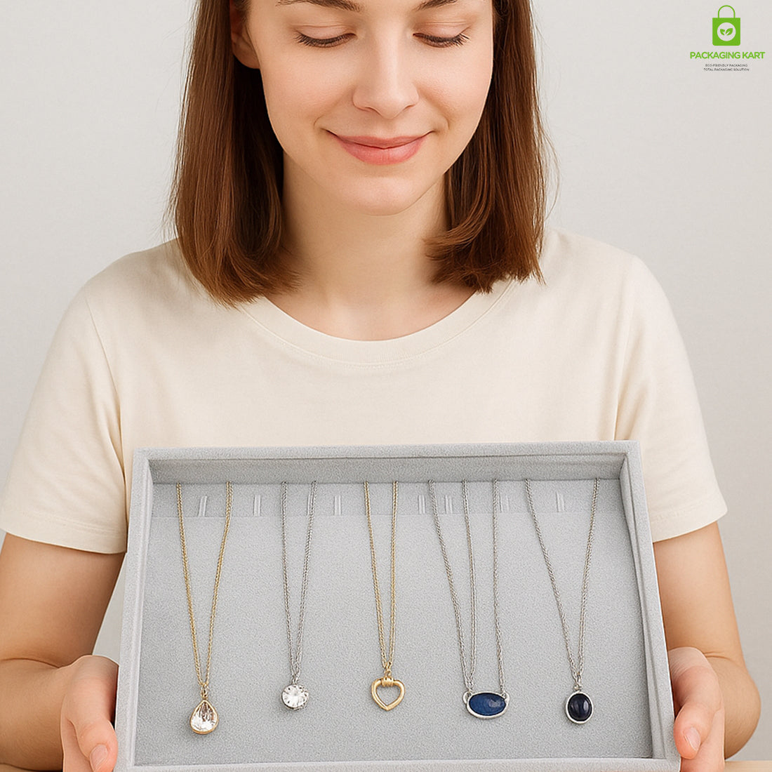 Premium Grey Chain for Jewellery Tray & Showcase