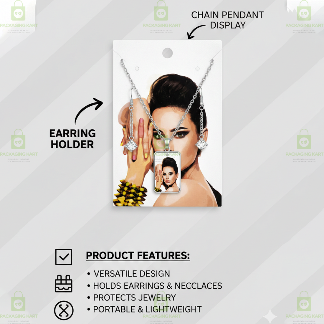 Velvet Finish Mangalsutra Necklace Card | Baby Card for Jewellery Packaging