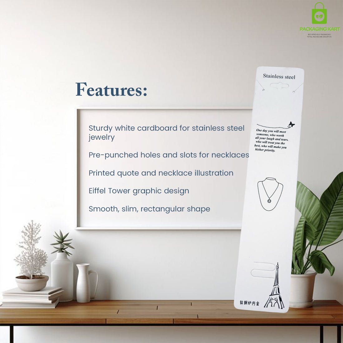 Stylish Multi-Colour Display Cards for Chains & Pendants
