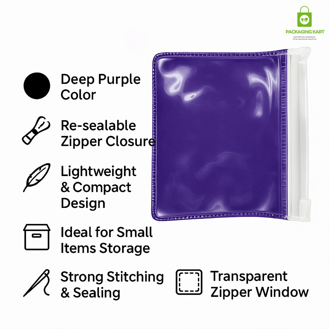 Blue Zipper Pouch for Jewellery Storage – Lightweight & Durable