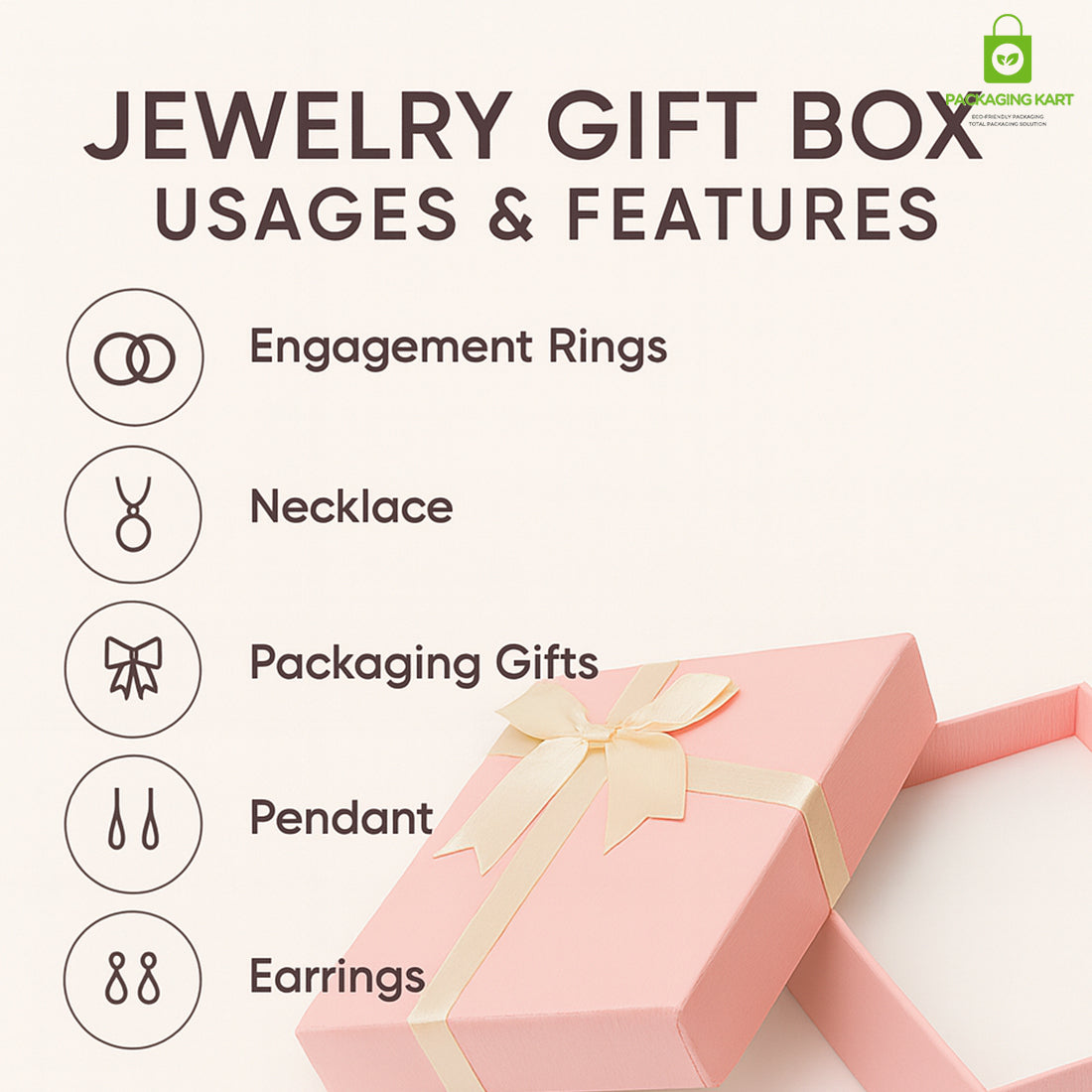 Luxury Light Pink Jewellery Case – Keep Your Rings, Earrings & Necklaces Organized