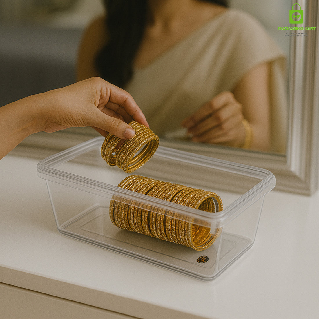 Plastic Bangle Box with 1 Rods – Jewellery Storage Solution