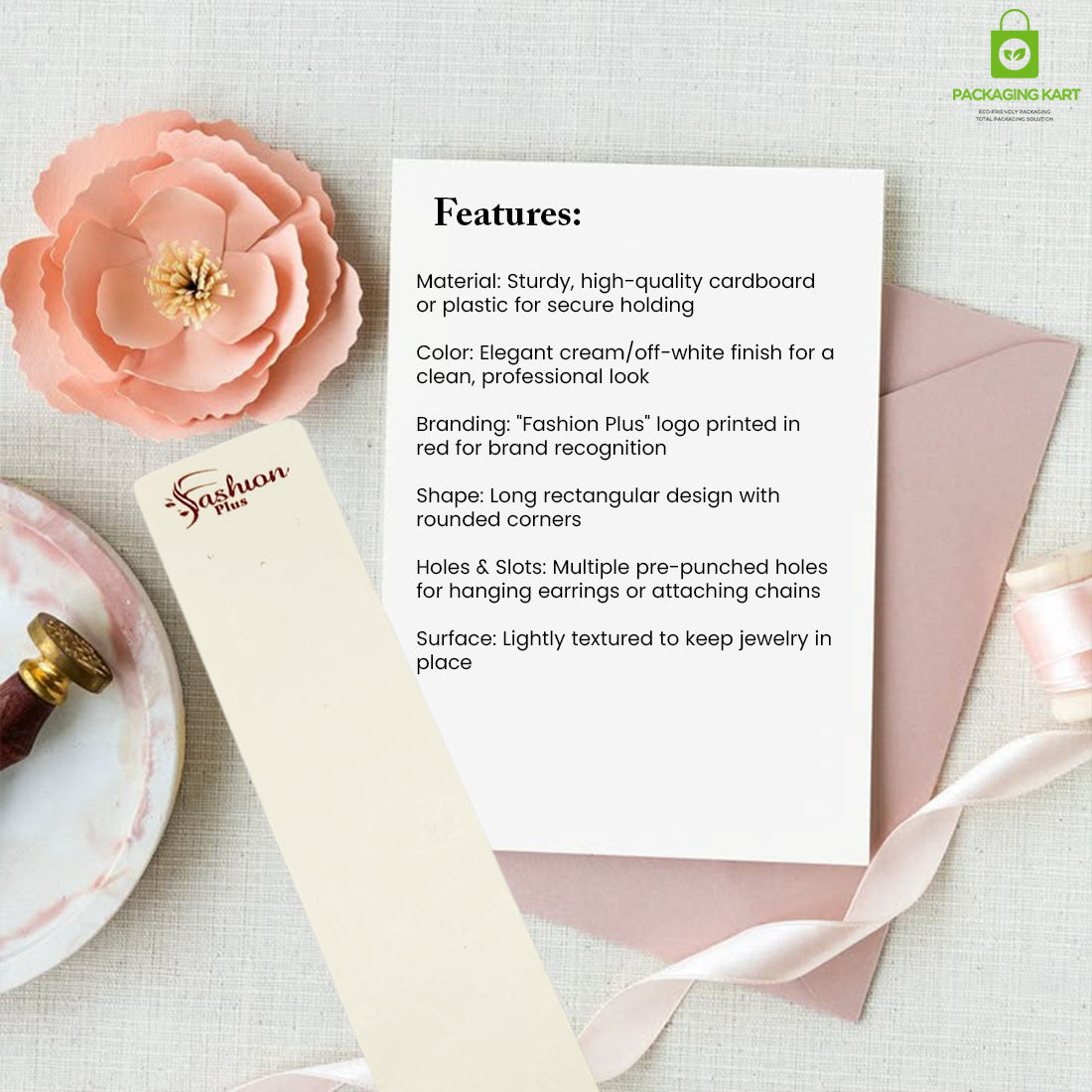 Elegant Necklace & Jewellery Display Cards for Packaging