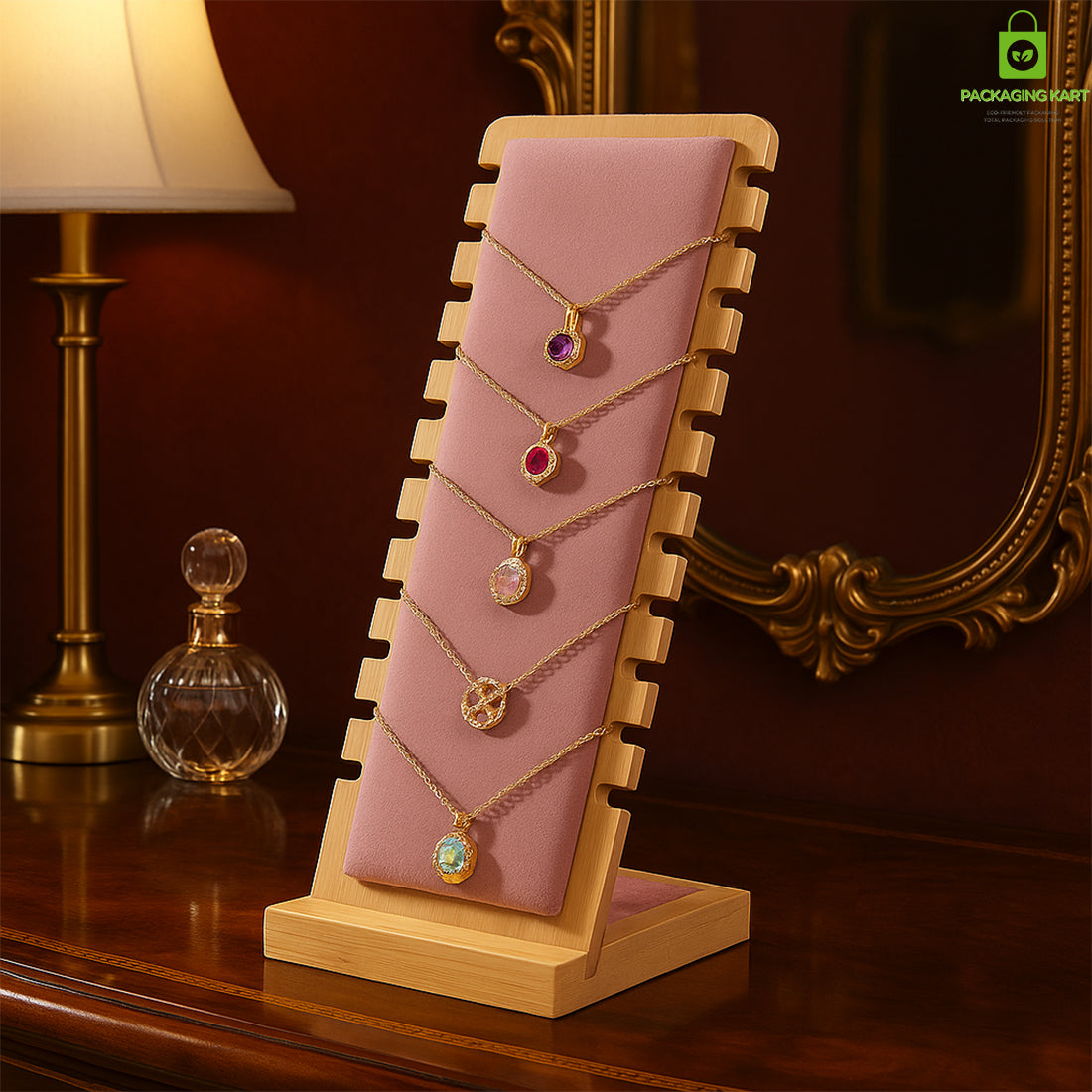 Elegant Cream Fancy Jewellery Stand for Chain Pendant – Storage & Display