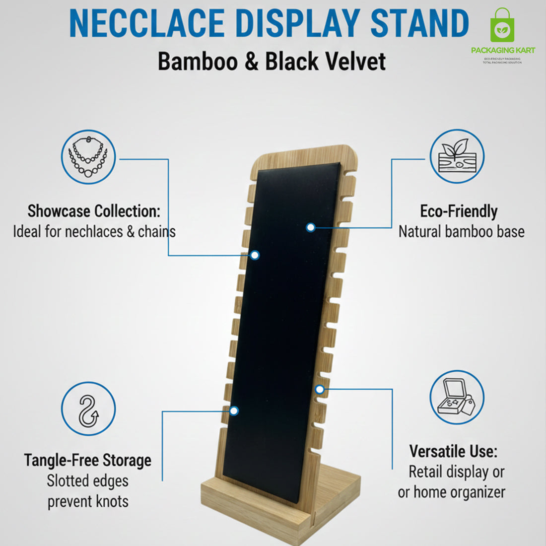 Professional Velvet Chain Pendant Tray – Jewellery Showcase Use