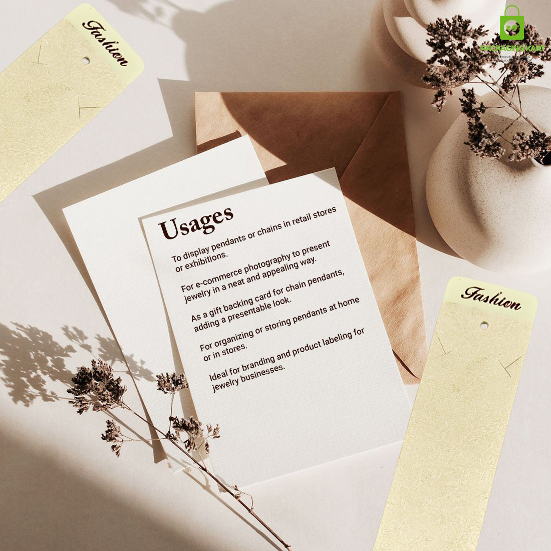 Mangalsutra and Chain Pendant Display Card for Jewellery
