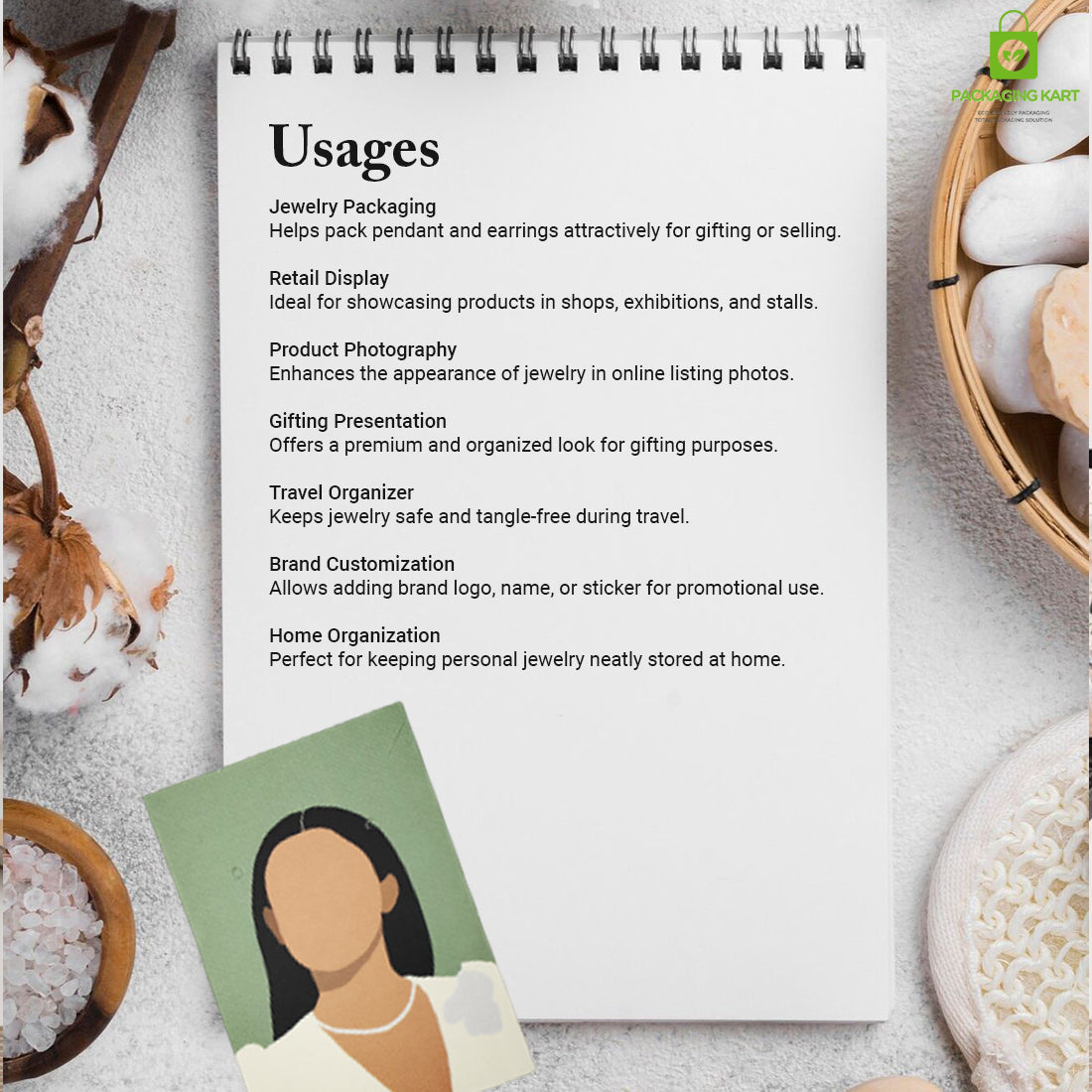 Chain Pendant and Mangalsutra Holder Card for Packaging