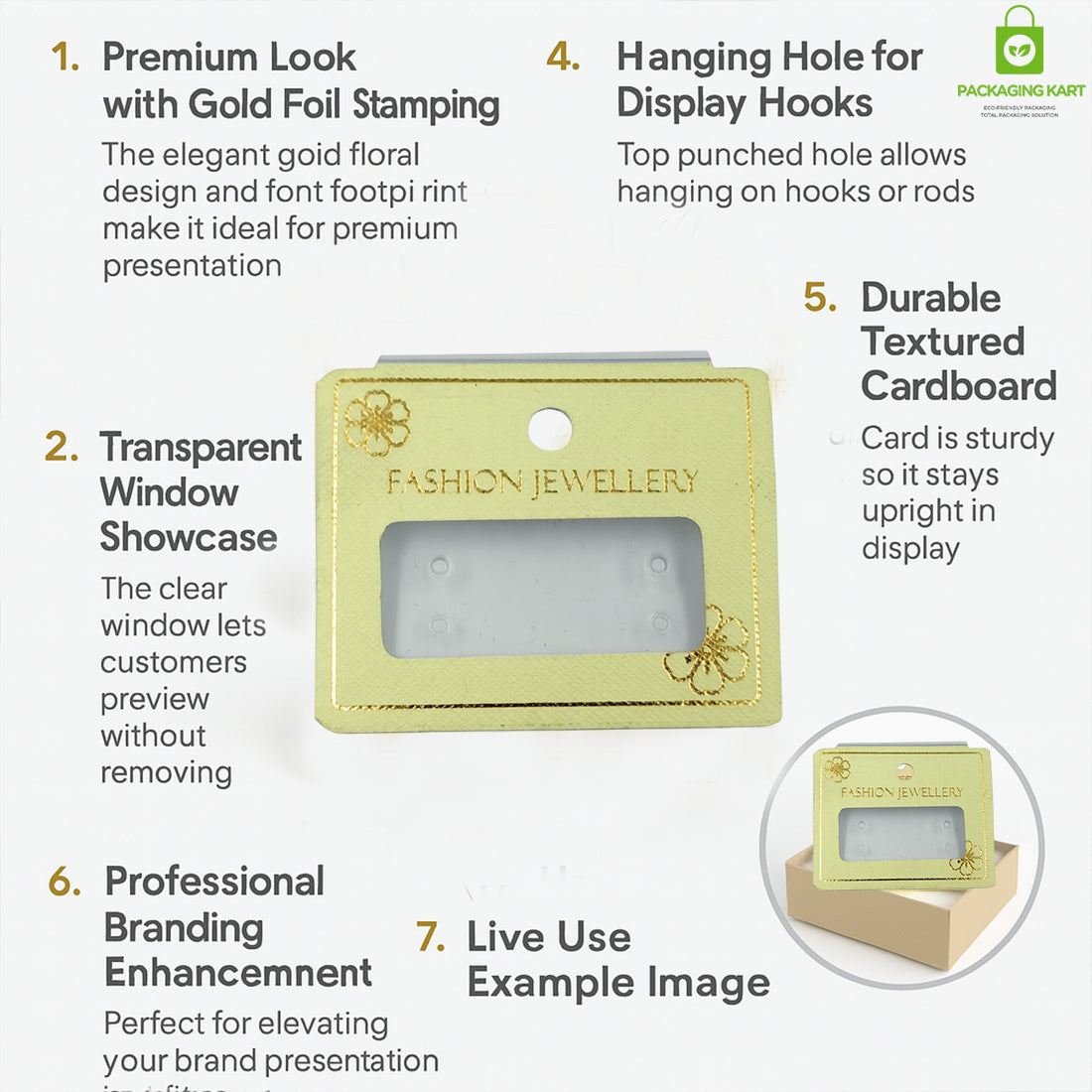 Glossy Yellow Earrings Display Card – Jewelry Organizer