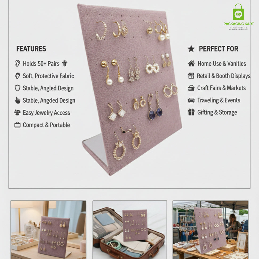 Premium Fancy Earrings Display Tray – Perfect for Jewellery Showroom