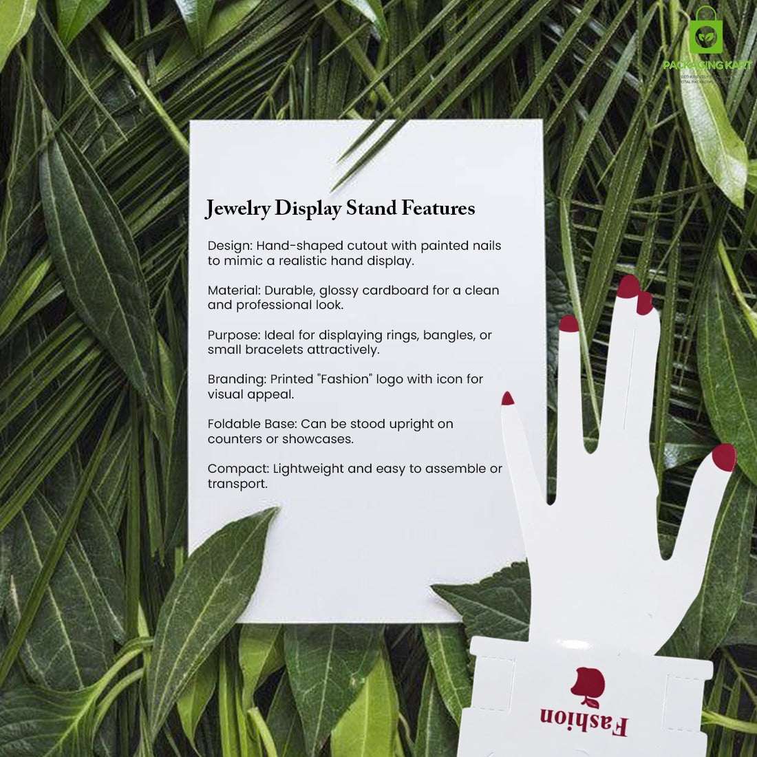 Premium Jewelry Display Card for Anklets and Bracelets