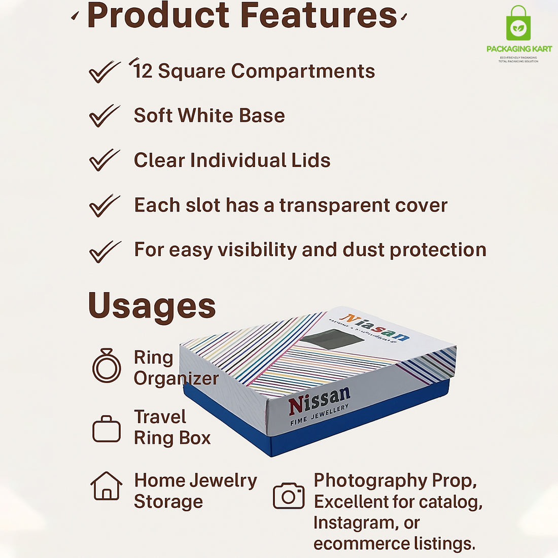 Premium Plastic Ring Box – Compact & Long-Lasting Design