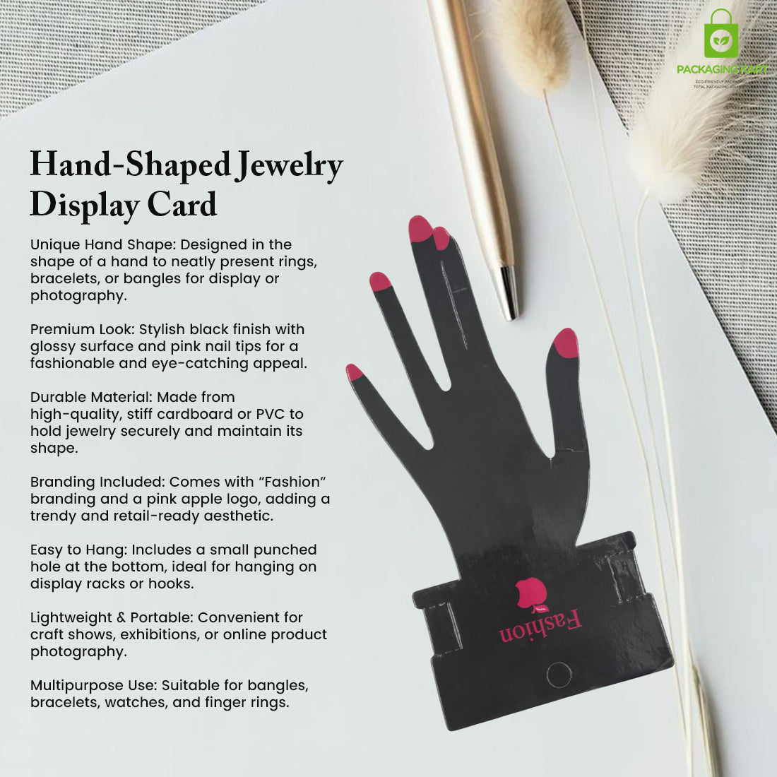 Premium Jewelry Display Card for Anklets and Bracelets