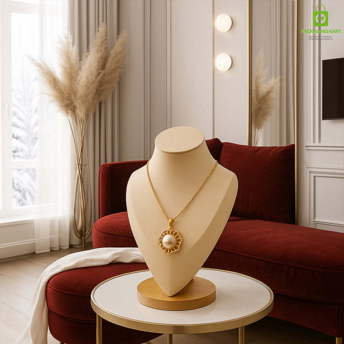 Ethnic Cream Velvet Jewellery Set ā Traditional and Elegant
