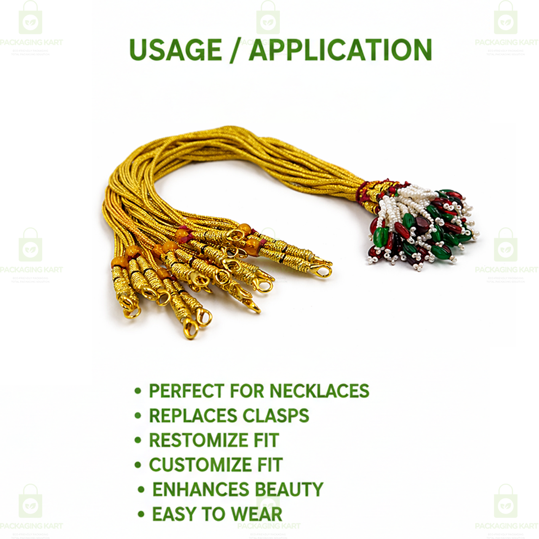 Gold Plated Jewellery Set with Adjustable Dori for Women & Girls