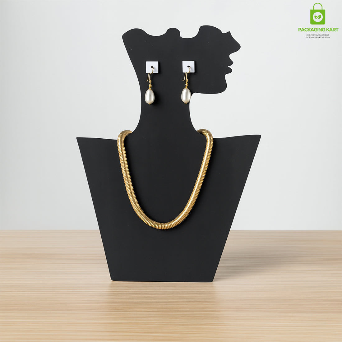 Black Velvet Jewellery Mannequin – Necklace & Mangalsutra Display Stand