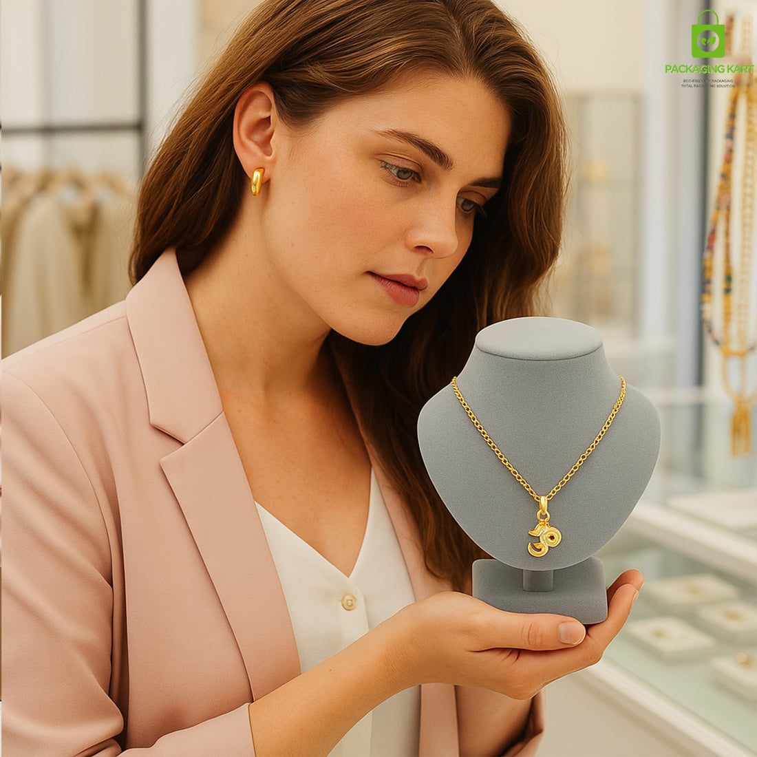 Traditional Cream Velvet Jewellery Set ā Stylish & Lightweight