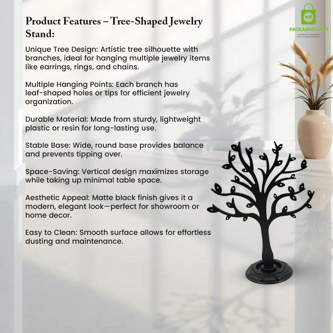Tree Style Plastic Earring Display Stand for Shop