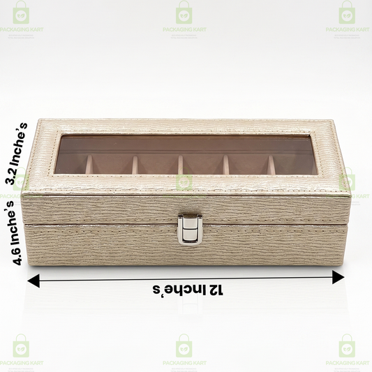 Portable 6 Slot Watch Collection Box for Watches & Bracelets