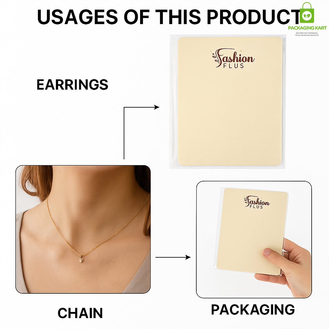 Durable Necklace Display Holder Cards for Jewelry Shops