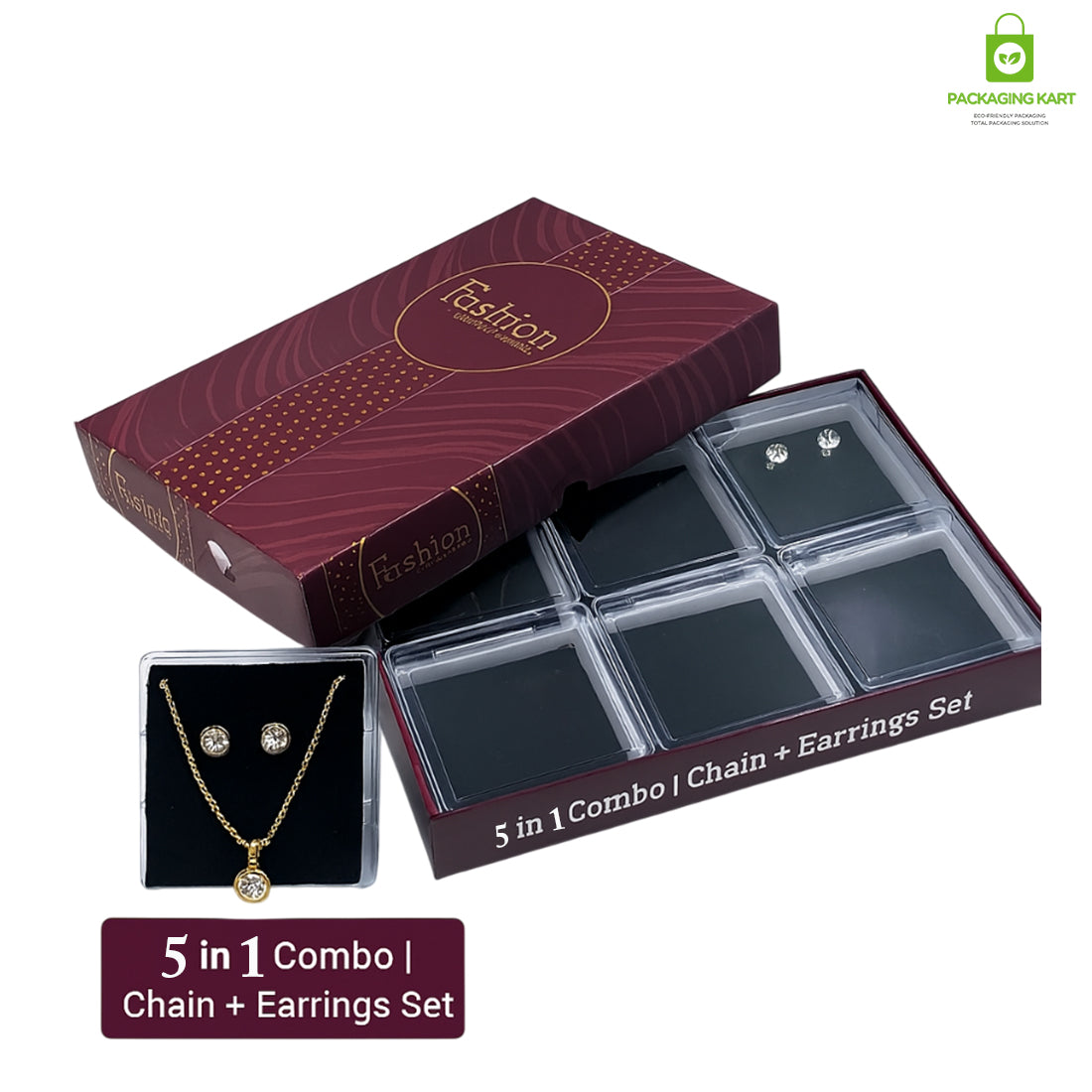 Royal Blue Velvet Plastic Jewellery Box for Mangalsutra & Chain Storage