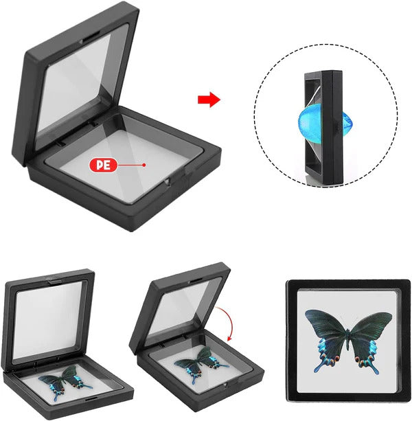 9X9 Jewellery Floating Frame Display Box – 3D Effect for Rings & Pendants