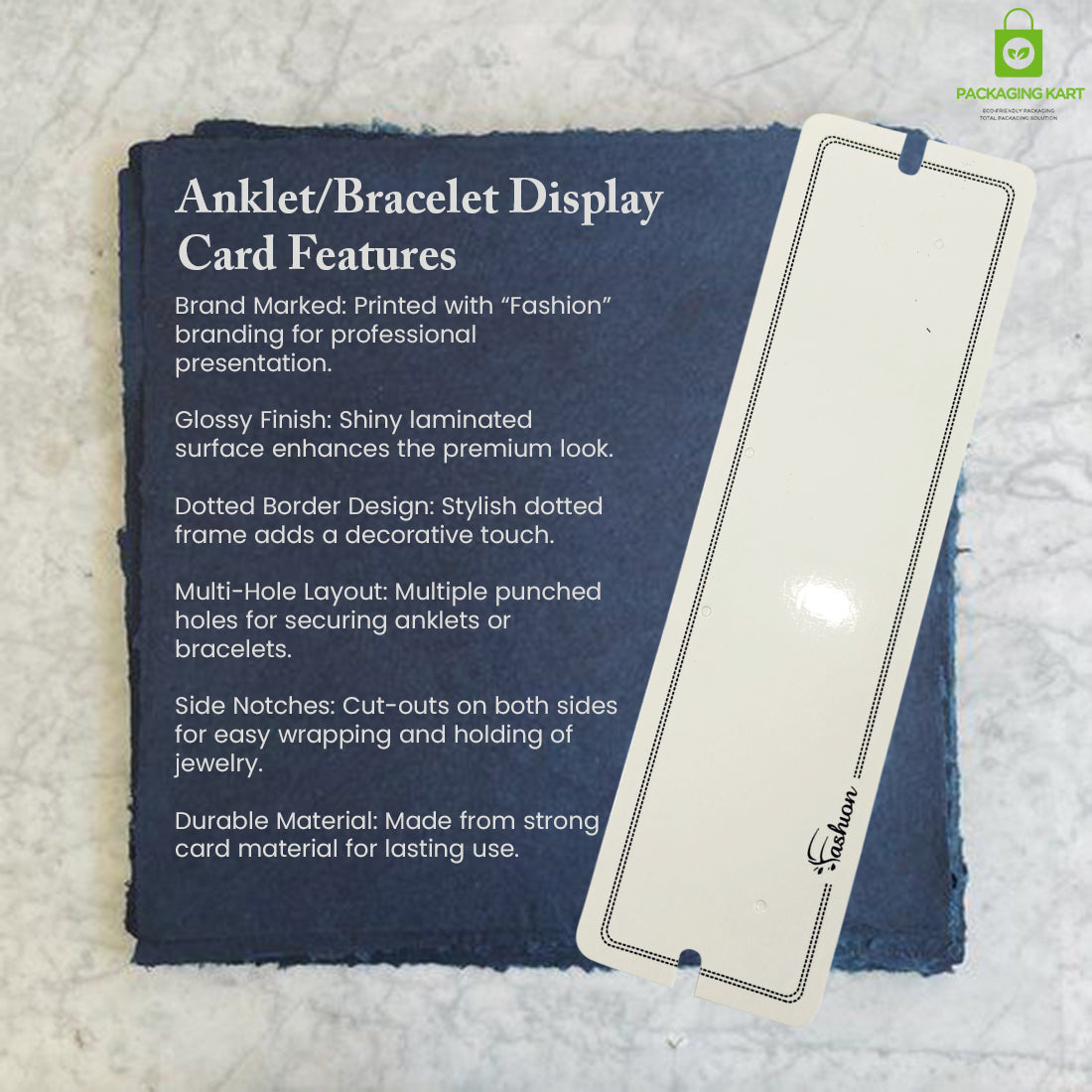 Fancy Bracelet & Anklet Holder Card for Jewellery Shops