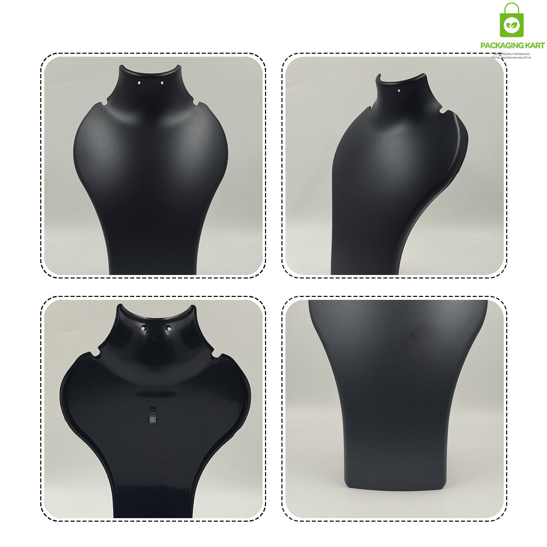 Black Plastic Fibre Jewellery Display Statue – Elegant Neck Stand