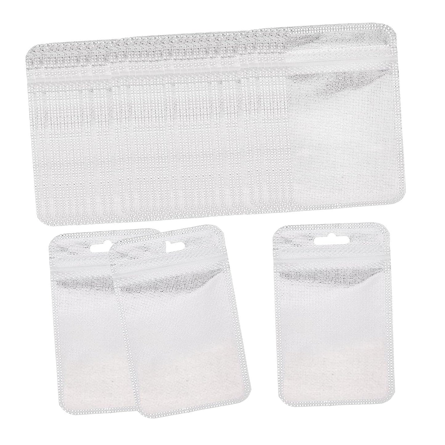 Silver Metallic Resealable Foil Pouch Bags for Jewelry Packaging