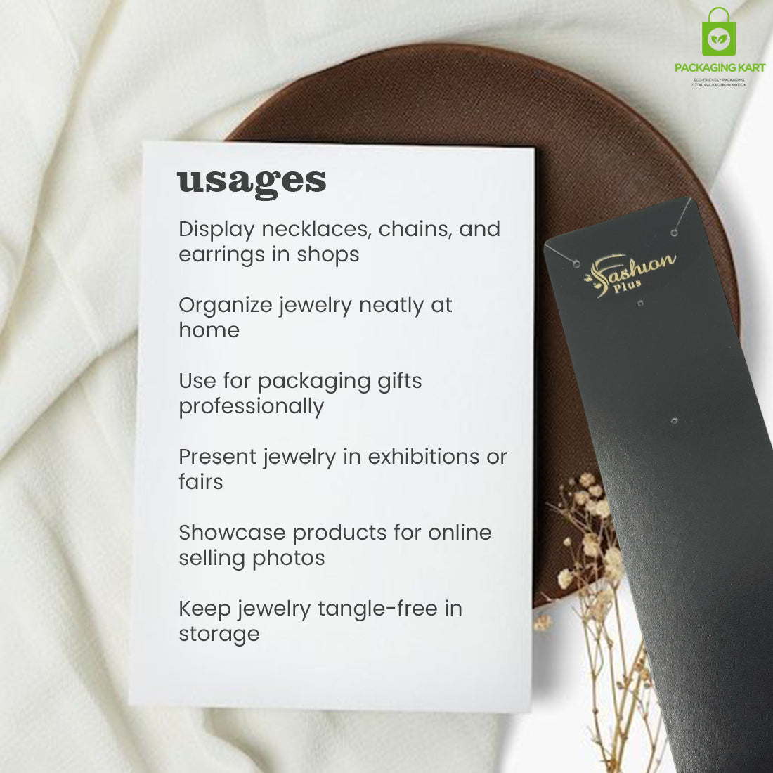 Premium Black Set Card for Fashion Jewellery Presentation