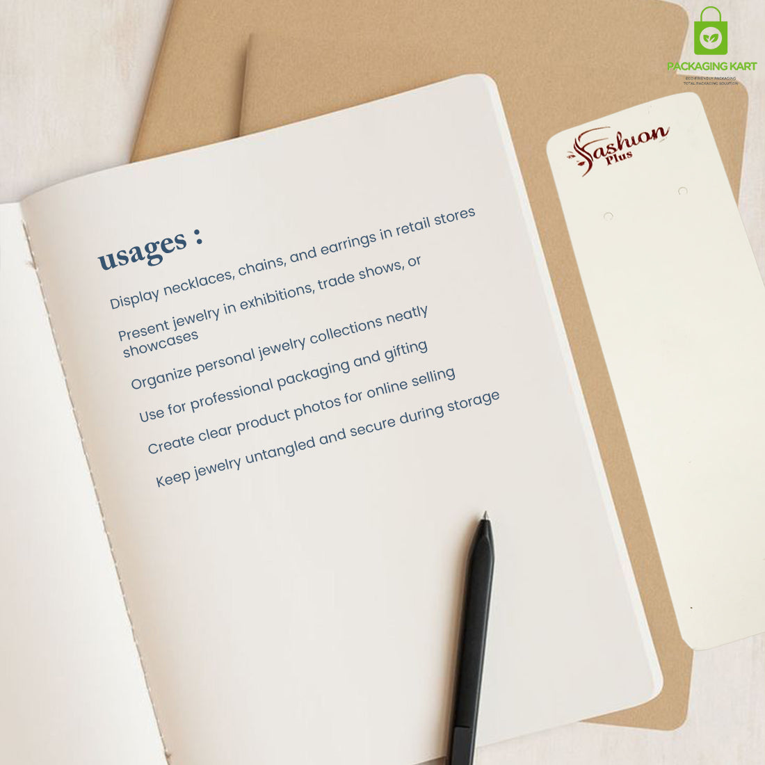 Elegant Necklace & Jewellery Display Cards for Packaging