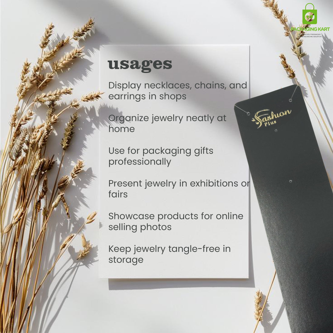 Premium Black Set Card for Fashion Jewellery Presentation