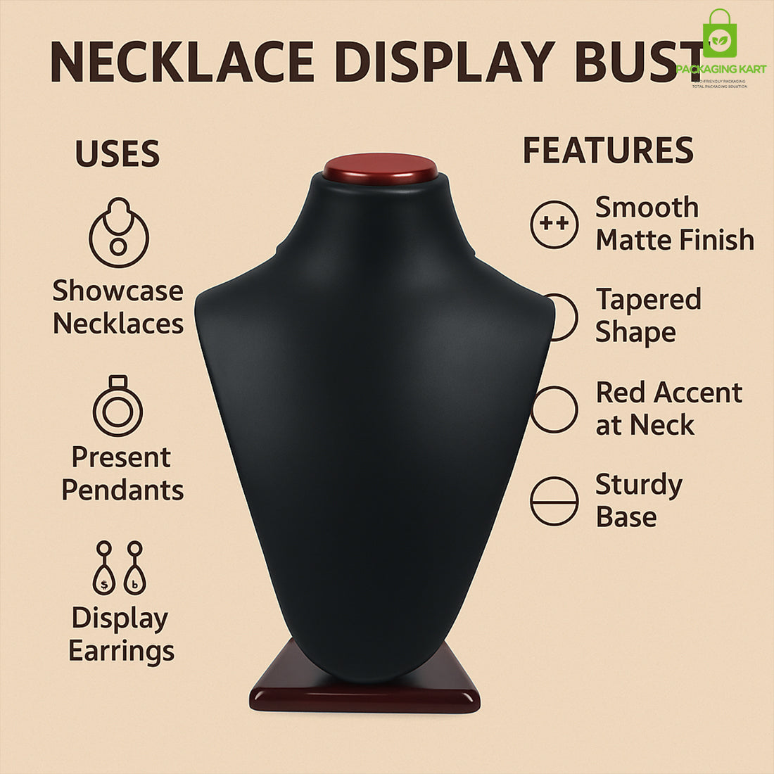 Mangalsutra & Necklace Set Display Statue – Elegant Jewellery Stand
