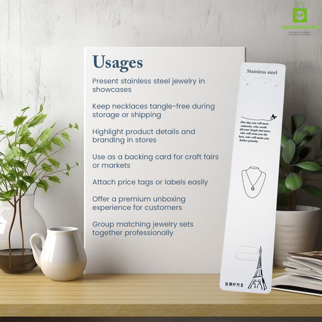 Stylish Multi-Colour Display Cards for Chains & Pendants