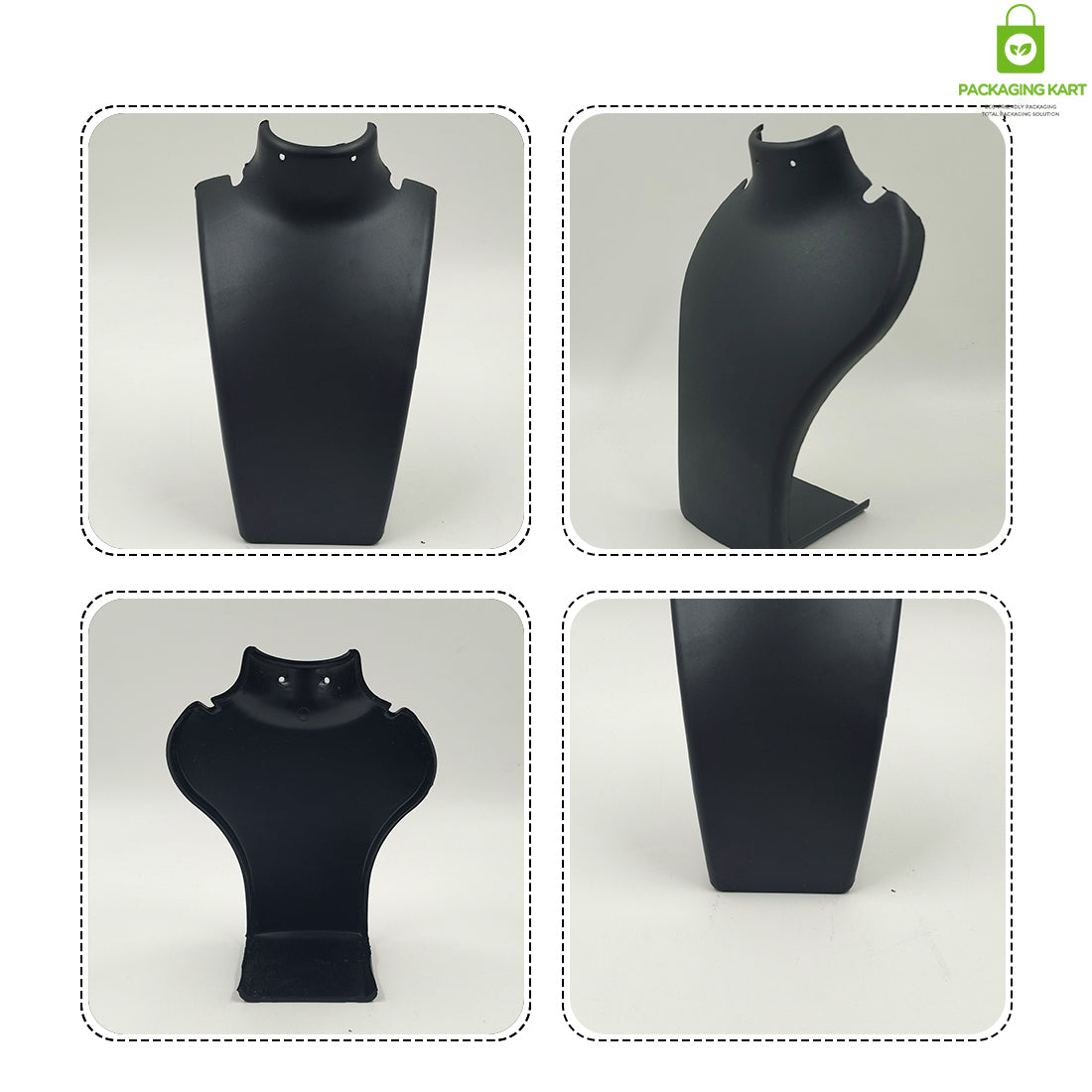 Black Plastic Fibre Jewellery Display Statue – Elegant Neck Stand