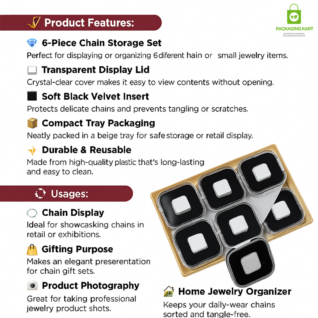Luxury Plastic Jewellery Box for Mangalsutra – Protective & Elegant