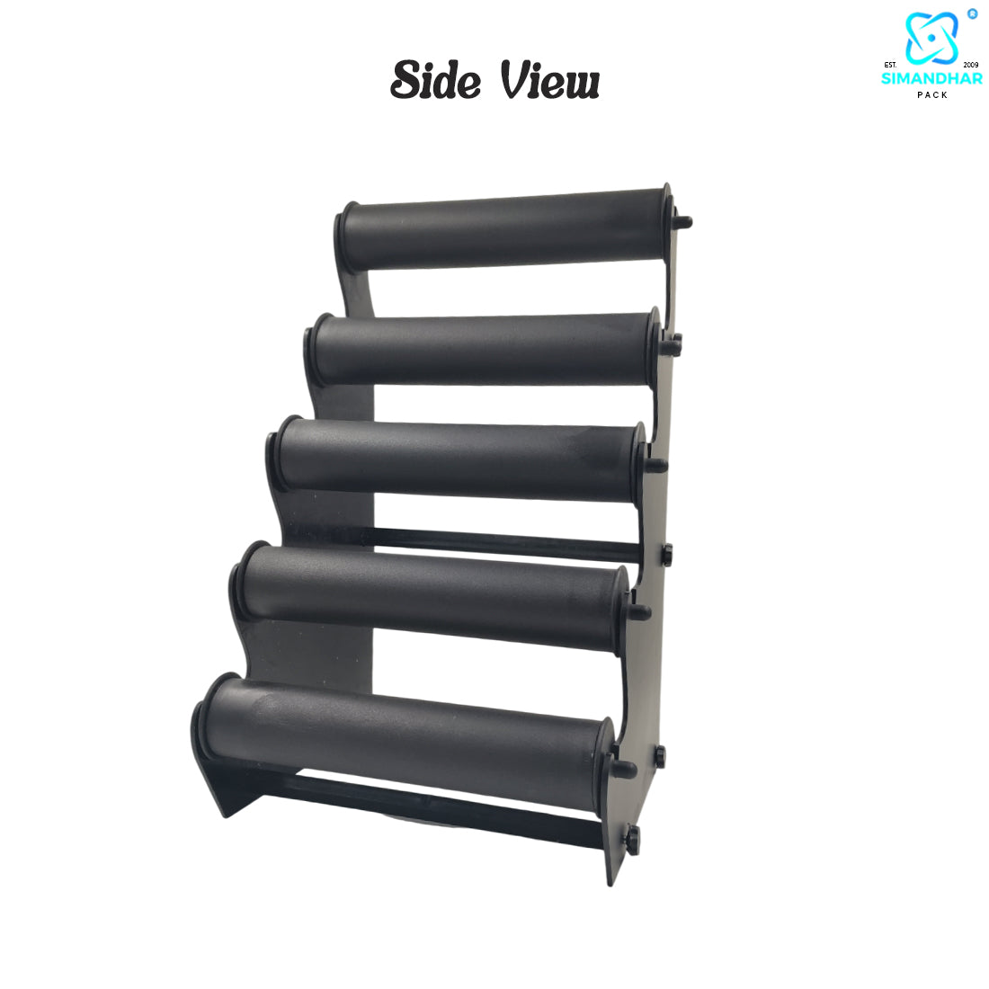 Black Plastic 5 Roll Jewelry Bangle Display Stand Holder For Jewelry Storage And Jewelry Shop