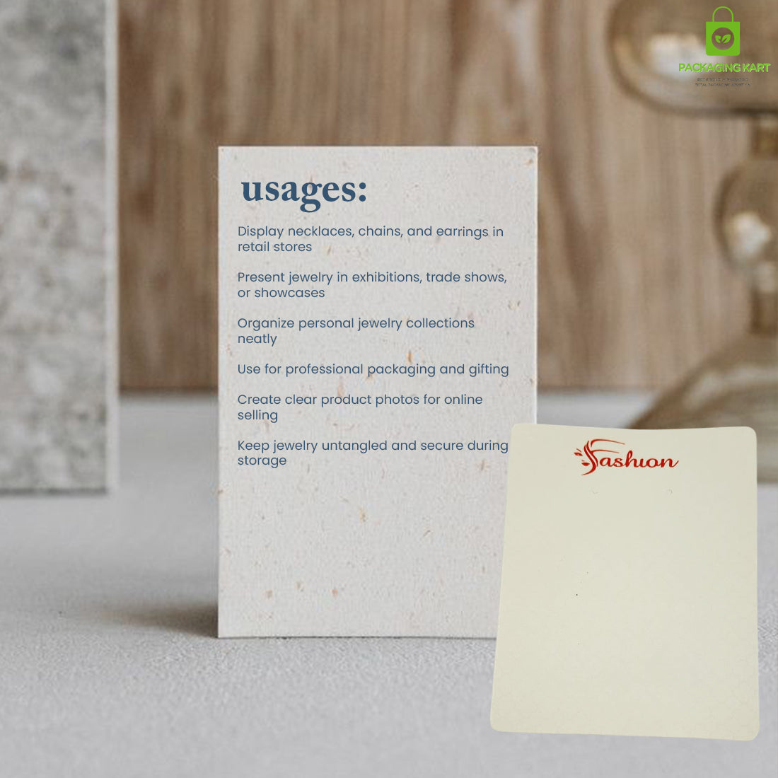 Durable Necklace Display Holder Cards for Jewelry Shops