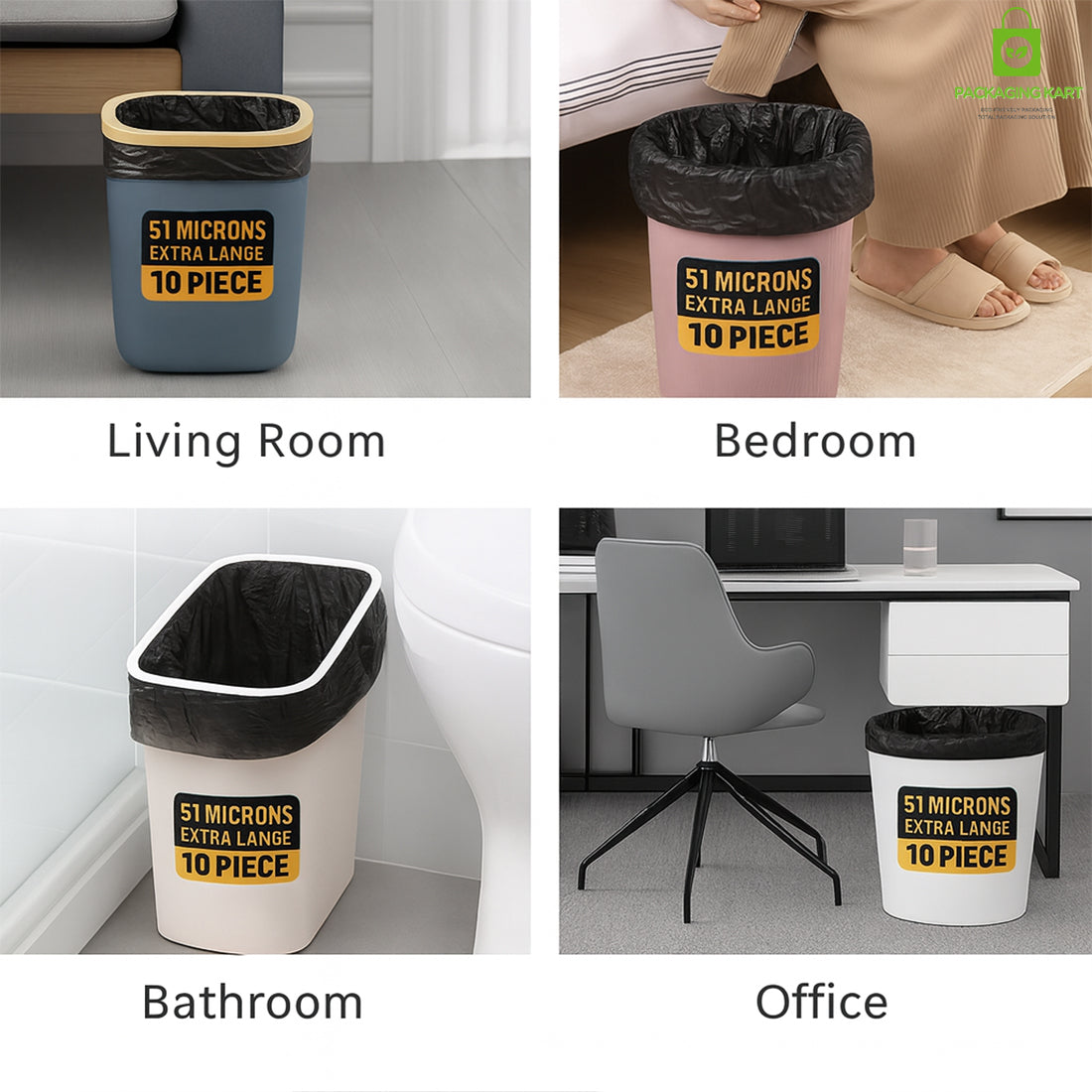Heavy Duty Garbage Bags – Extra Strong Trash Bags for Home & Office